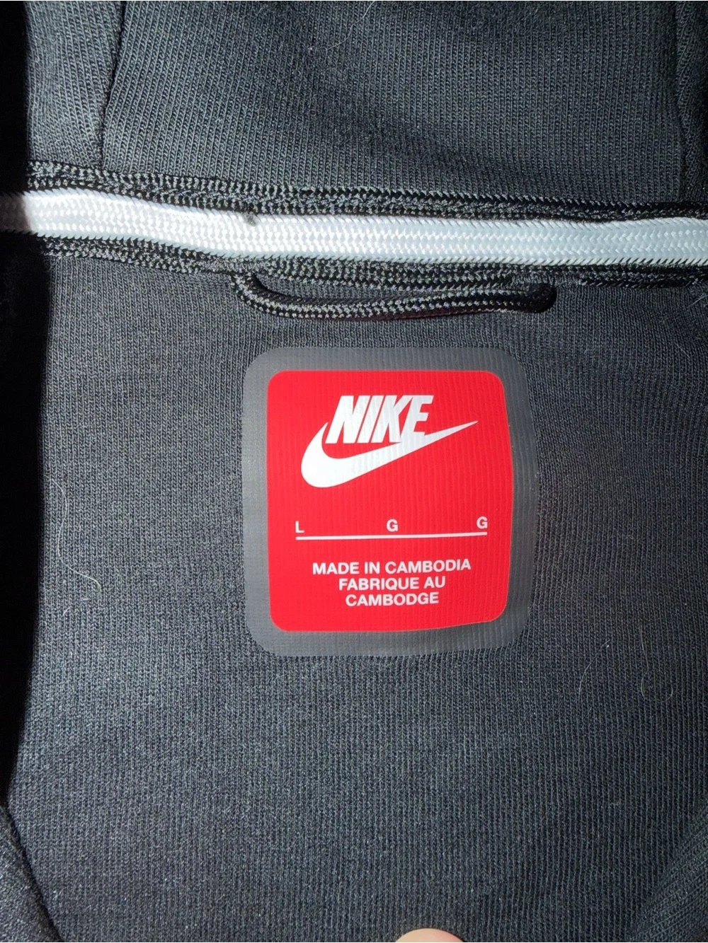 Nike Black Backpack with Red Logo Patch
